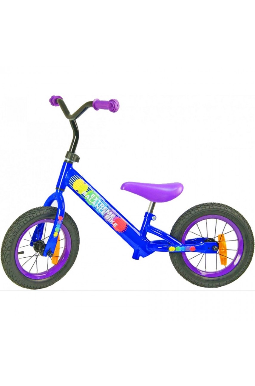 Беговел детский Extreme Balance Bike 12" синий, надувные колеса