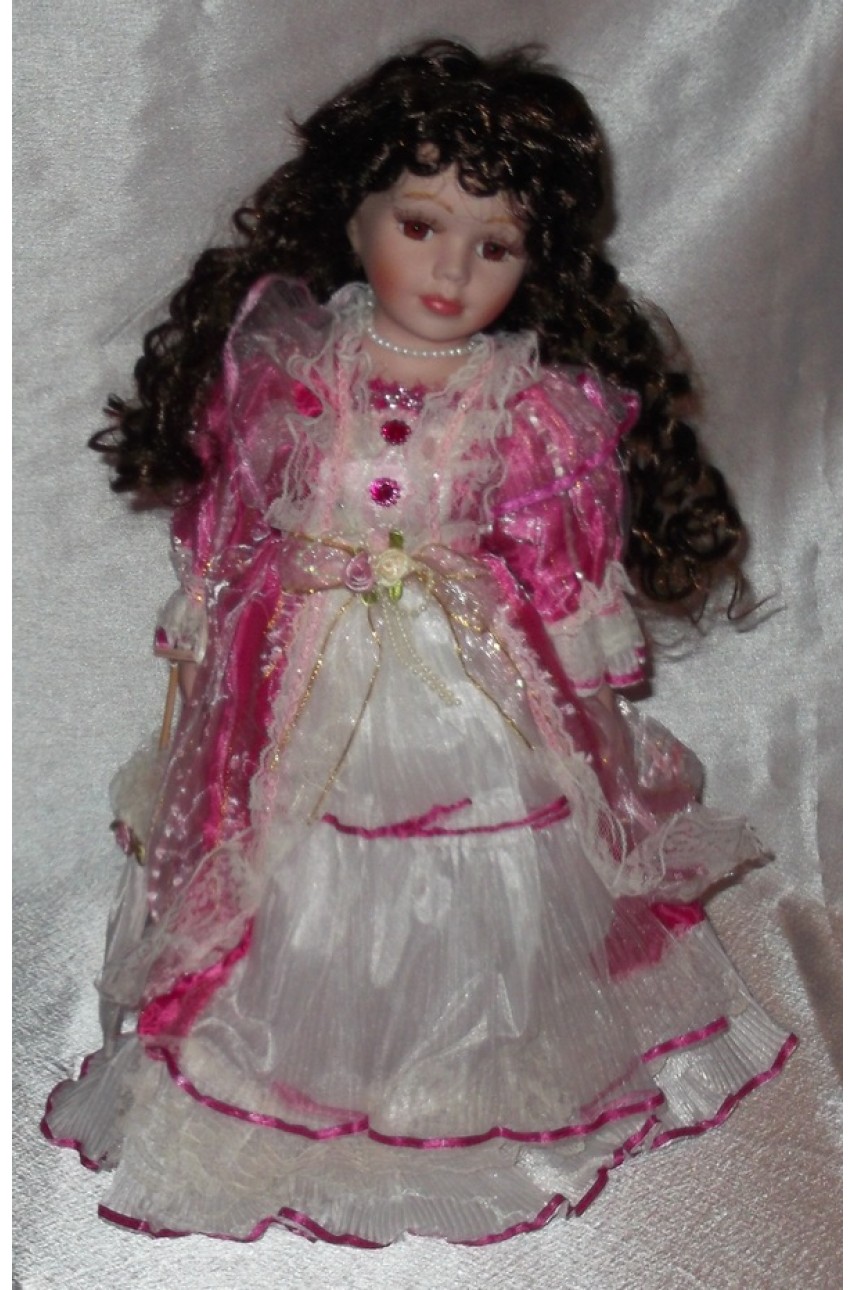 Кукла фарфоровая в бальном платье 40 см 16336B