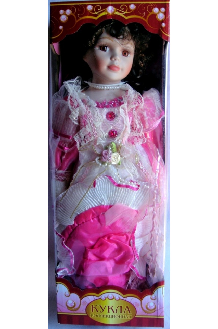Кукла фарфоровая в бальном платье 40 см 16336B