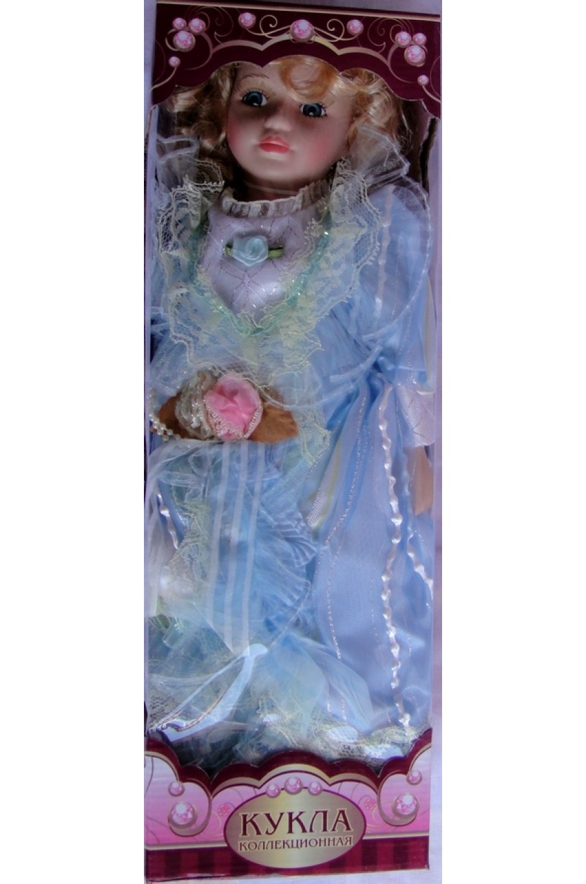 Кукла фарфоровая в бальном платье 40 см арт.16437 