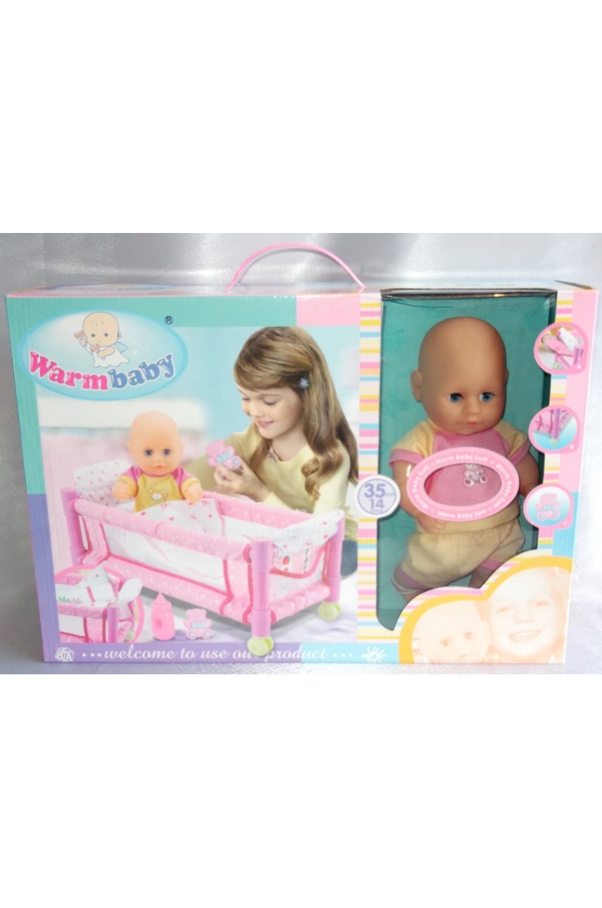 Кукла с кроваткой Baby warm