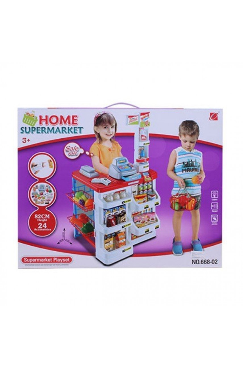Детский игровой супермаркет 668-02 с корзинкой
